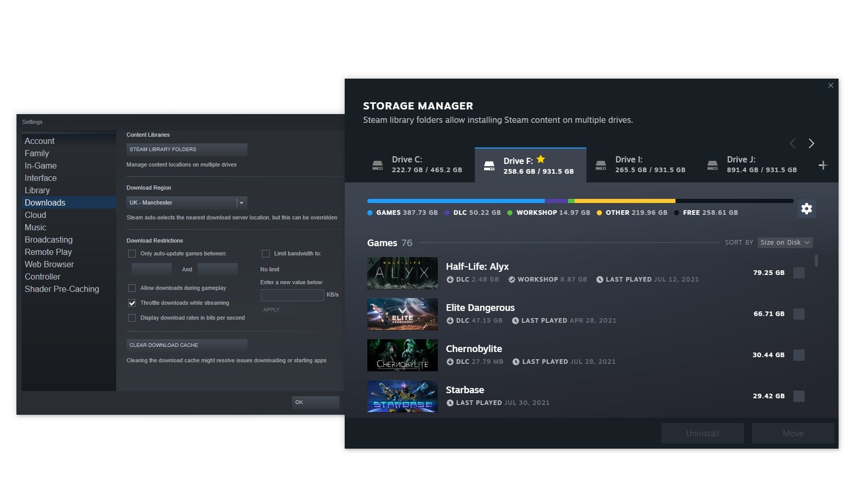 Nový správca úložiska Steam vám ukáže, kde sú vaše herné gigabajty
